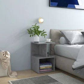 Concrete gray engineered wood bedside table 35x35x55 cm by vidaXL, Nightstands - Ref: Foro24-806354, Price: 30,30 €, Discount: %