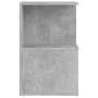 Concrete gray engineered wood bedside table 35x35x55 cm by vidaXL, Nightstands - Ref: Foro24-806354, Price: 30,30 €, Discount: %