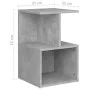 Concrete gray engineered wood bedside table 35x35x55 cm by vidaXL, Nightstands - Ref: Foro24-806354, Price: 30,30 €, Discount: %