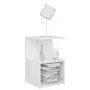 Bedside table made of glossy white plywood, 35x35x55 cm by vidaXL, Nightstands - Ref: Foro24-806358, Price: 33,95 €, Discount: %