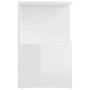 Bedside table made of glossy white plywood, 35x35x55 cm by vidaXL, Nightstands - Ref: Foro24-806358, Price: 33,95 €, Discount: %