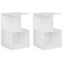 Mesitas de noche 2 uds contrachapada blanco brillo 35x35x55 cm de vidaXL, Mesitas de noche - Ref: Foro24-806359, Precio: 54,5...