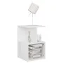 Mesitas de noche 2 uds contrachapada blanco brillo 35x35x55 cm de vidaXL, Mesitas de noche - Ref: Foro24-806359, Precio: 54,5...