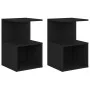 Mesitas de noche 2 uds madera contrachapada negro 35x35x55 cm de vidaXL, Mesitas de noche - Ref: Foro24-806349, Precio: 49,20...