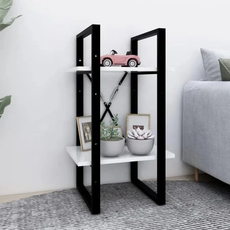 2-tier white plywood shelf 40x30x70 cm by vidaXL, Bookcases and shelves - Ref: Foro24-806407, Price: 28,12 €, Discount: %