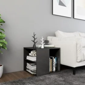 Glossy gray plywood side table 50x50x45 cm by vidaXL, Side tables - Ref: Foro24-806390, Price: 40,70 €, Discount: %