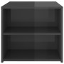 Glossy gray plywood side table 50x50x45 cm by vidaXL, Side tables - Ref: Foro24-806390, Price: 41,19 €, Discount: %