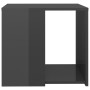 Glossy gray plywood side table 50x50x45 cm by vidaXL, Side tables - Ref: Foro24-806390, Price: 41,19 €, Discount: %