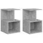 Bedside table 2 pcs concrete gray plywood 35x35x55 cm by vidaXL, Nightstands - Ref: Foro24-806355, Price: 50,69 €, Discount: %