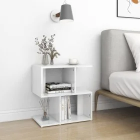 Glossy white plywood bedside table 50x30x51.5cm by vidaXL, Nightstands - Ref: Foro24-806376, Price: 32,39 €, Discount: %