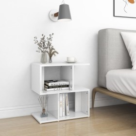 Nachttisch aus glänzend weißem Sperrholz, 50 x 30 x 51,5 cm von vidaXL, Nachttische - Ref: Foro24-806376, Preis: 32,83 €, Rab...