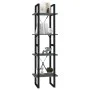 4-stöckiges Regal aus grauem Sperrholz, 40 x 30 x 140 cm von vidaXL, Bücherregale und Regale - Ref: Foro24-806419, Preis: 46,...