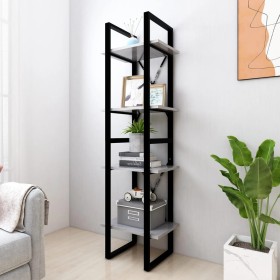 4-tier concrete gray plywood shelf 40x30x140cm by vidaXL, Bookcases and shelves - Ref: Foro24-806421, Price: 66,26 €, Discoun...
