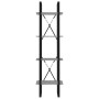 4-stöckiges Regal aus betongrauem Sperrholz, 40 x 30 x 140 cm von vidaXL, Bücherregale und Regale - Ref: Foro24-806421, Preis...
