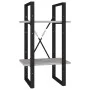 Estantería de 2 niveles contrachapada gris hormigón 40x30x70 cm de vidaXL, Librerías y estanterías - Ref: Foro24-806411, Prec...