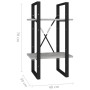 2-stufiges betongraues Sperrholzregal 40x30x70 cm von vidaXL, Bücherregale und Regale - Ref: Foro24-806411, Preis: 31,54 €, R...