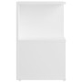 Mesita de noche madera de ingeniería blanca 35x35x55 cm de vidaXL, Mesitas de noche - Ref: Foro24-806346, Precio: 30,30 €, De...