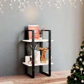 2-tier solid white pine wood shelf 40x30x70 cm by vidaXL, Bookcases and shelves - Ref: Foro24-806413, Price: 28,71 €, Discoun...