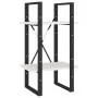 2-tier solid white pine wood shelf 40x30x70 cm by vidaXL, Bookcases and shelves - Ref: Foro24-806413, Price: 28,71 €, Discoun...