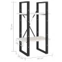 2-tier solid white pine wood shelf 40x30x70 cm by vidaXL, Bookcases and shelves - Ref: Foro24-806413, Price: 28,71 €, Discoun...