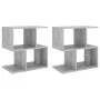 Mesitas de noche 2 uds contrachapada gris hormigón 50x30x51,5cm de vidaXL, Mesitas de noche - Ref: Foro24-806373, Precio: 46,...