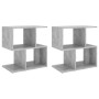 Mesitas de noche 2 uds contrachapada gris hormigón 50x30x51,5cm de vidaXL, Mesitas de noche - Ref: Foro24-806373, Precio: 47,...