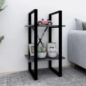 2-tier gray plywood shelving unit 40x30x70 cm by vidaXL, Bookcases and shelves - Ref: Foro24-806409, Price: 28,19 €, Discount: %