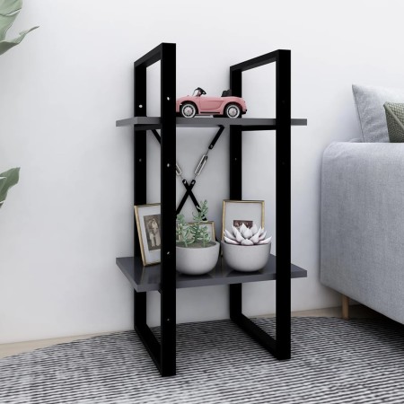 2-stöckiges Regal aus grauem Sperrholz, 40 x 30 x 70 cm von vidaXL, Bücherregale und Regale - Ref: Foro24-806409, Preis: 28,4...