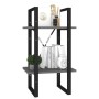 2-stöckiges Regal aus grauem Sperrholz, 40 x 30 x 70 cm von vidaXL, Bücherregale und Regale - Ref: Foro24-806409, Preis: 28,4...