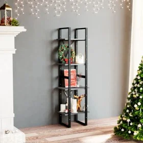 4-tier solid gray pine wood shelf 40x30x140 cm by vidaXL, Bookcases and shelves - Ref: Foro24-806424, Price: 47,86 €, Discoun...