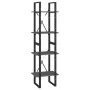 4-tier solid gray pine wood shelf 40x30x140 cm by vidaXL, Bookcases and shelves - Ref: Foro24-806424, Price: 47,86 €, Discoun...
