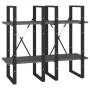 4-tier solid gray pine wood shelf 40x30x140 cm by vidaXL, Bookcases and shelves - Ref: Foro24-806424, Price: 47,86 €, Discoun...