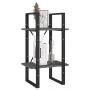 2-tier solid gray pine wood shelf 40x30x70 cm by vidaXL, Bookcases and shelves - Ref: Foro24-806414, Price: 28,71 €, Discount: %