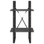 2-tier solid gray pine wood shelf 40x30x70 cm by vidaXL, Bookcases and shelves - Ref: Foro24-806414, Price: 28,71 €, Discount: %