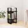 2-tier solid black pine wood shelf 40x30x70 cm by vidaXL, Bookcases and shelves - Ref: Foro24-806416, Price: 35,92 €, Discoun...