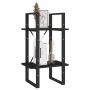 2-tier solid black pine wood shelf 40x30x70 cm by vidaXL, Bookcases and shelves - Ref: Foro24-806416, Price: 36,29 €, Discoun...