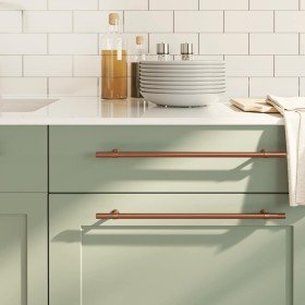 Tiradores para armarios 5 uds acero inoxidable bronce 320 mm