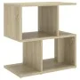 Bedside table made of oak plywood in Sonoma finish, measuring 50x30x51.5cm. by vidaXL, Nightstands - Ref: Foro24-806370, Pric...