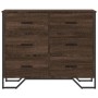 Cajonera de madera de ingeniería marrón roble 91x35,5x74,5 cm