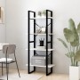 Solid white pine wood 4-level shelf 60x30x140 cm by vidaXL, Bookcases and shelves - Ref: Foro24-806443, Price: 66,32 €, Disco...