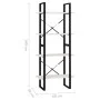 Solid white pine wood 4-level shelf 60x30x140 cm by vidaXL, Bookcases and shelves - Ref: Foro24-806443, Price: 65,63 €, Disco...