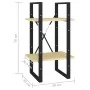 2-tier solid pine wood shelf 40x30x70 cm by vidaXL, Bookcases and shelves - Ref: Foro24-806412, Price: 32,14 €, Discount: %