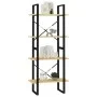 4-tier solid pine wood shelf 60x30x140 cm by vidaXL, Bookcases and shelves - Ref: Foro24-806442, Price: 58,65 €, Discount: %