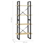 4-stufiges Regal aus massivem Kiefernholz, 60 x 30 x 140 cm von vidaXL, Bücherregale und Regale - Ref: Foro24-806442, Preis: ...