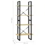 4-tier solid pine wood shelf 60x30x140 cm by vidaXL, Bookcases and shelves - Ref: Foro24-806442, Price: 58,65 €, Discount: %