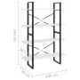 4-stufiges weißes Sperrholzregal 100x30x140 cm von vidaXL, Bücherregale und Regale - Ref: Foro24-806477, Preis: 54,69 €, Raba...