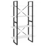 4-level white plywood bookshelf 80x30x140cm by vidaXL, Bookcases and shelves - Ref: Foro24-806457, Price: 49,22 €, Discount: %
