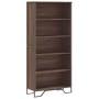 Estantería madera de ingeniería color marrón roble 80x31x169 cm