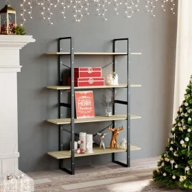 4-tier Sonoma oak plywood shelf 100x30x140cm by vidaXL, Bookcases and shelves - Ref: Foro24-806480, Price: 70,60 €, Discount: %