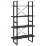 4-stöckiges Regal aus grauem Sperrholz, 80 x 30 x 140 cm von vidaXL, Bücherregale und Regale - Ref: Foro24-806459, Preis: 57,...